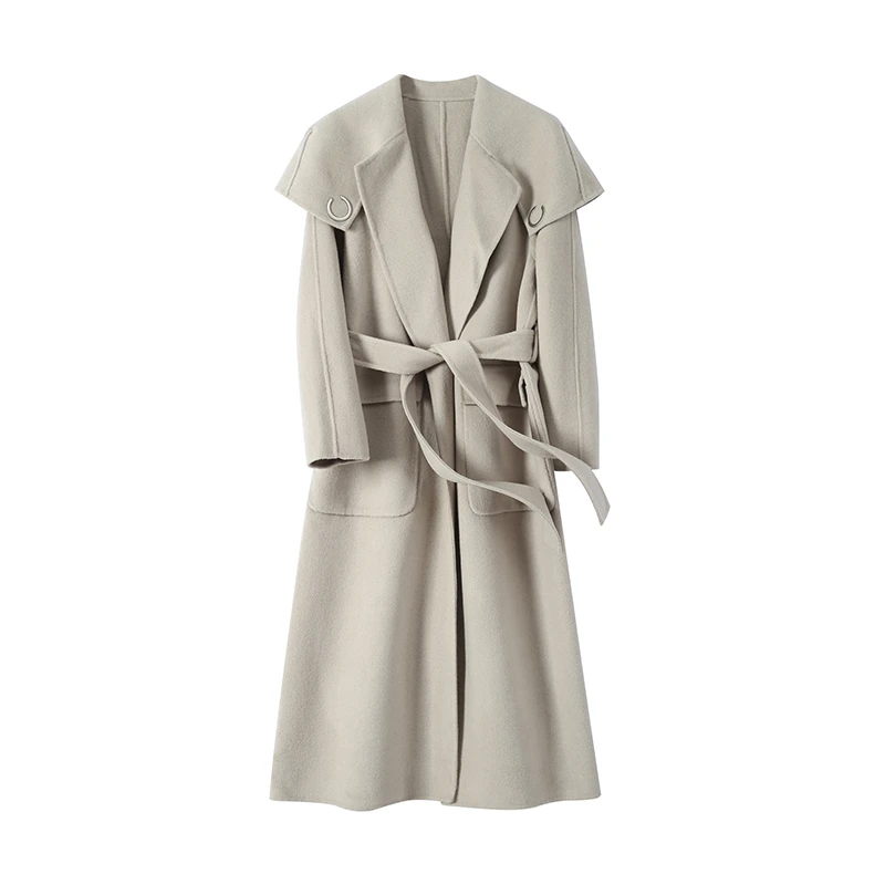 【爆姐严选】 2024新款女装双面呢大衣外套   CC系列-21162