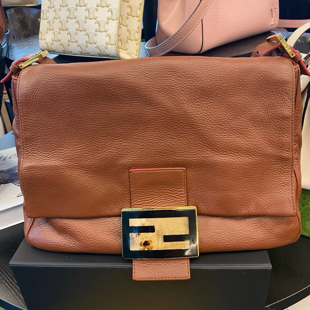 95新 FENDI/芬迪 焦糖色大胖丁单肩包