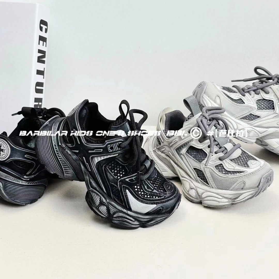 BARBILAR童鞋儿童韩风休闲运动舒适经典夏季单网老爹鞋厚底ins