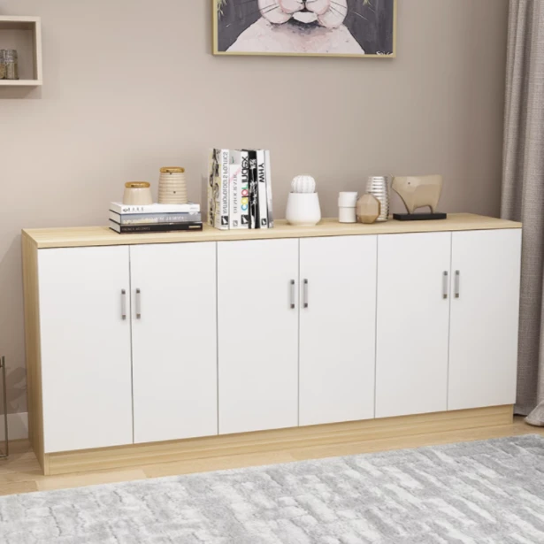 收纳阳台柜餐边柜定制置物柜木质储物柜客厅办公室茶水柜家用茶柜