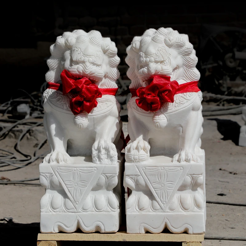 久弈雕塑石雕青石狮子一对大门口石头汉白玉小石狮子户外动物摆件