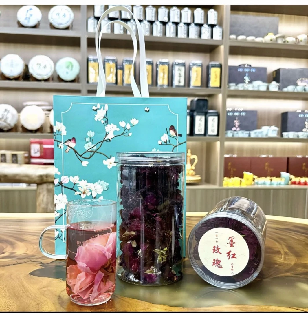 玫瑰花茶云南墨红玫瑰50克/罐✖1罐