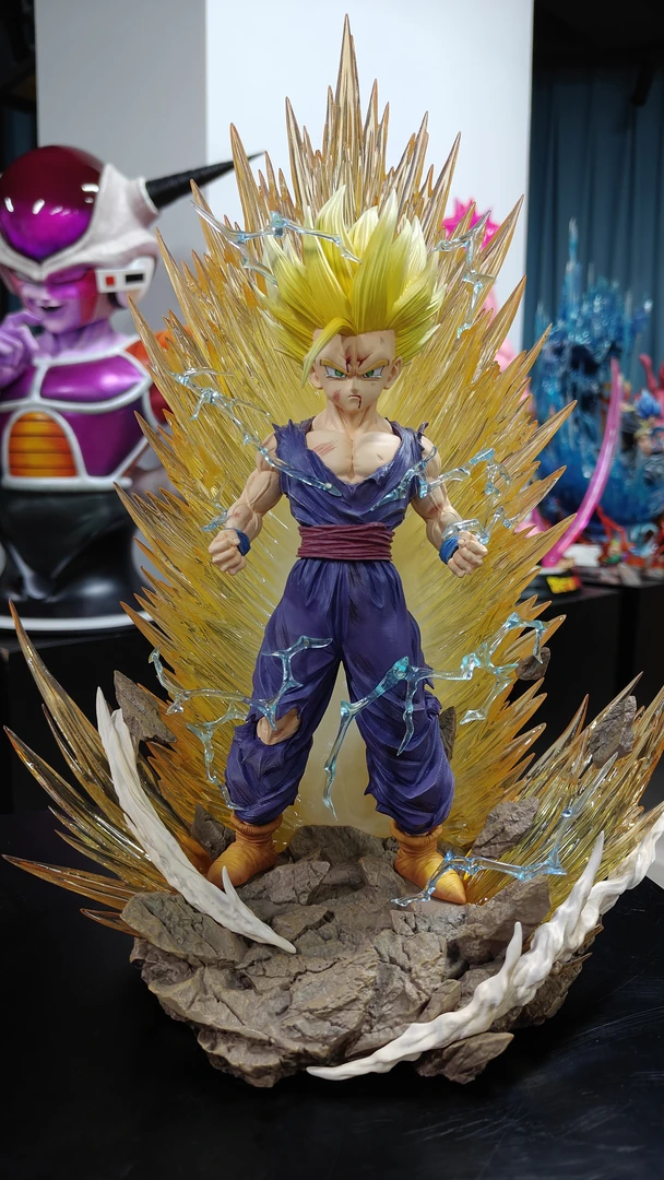 【预定】HB超二悟饭双头雕 1/6 龙珠GK树脂翻模雕像 手办 贝吉塔