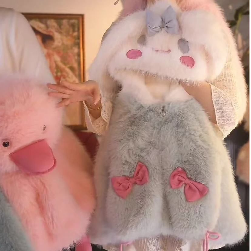 惜慕专属【棉花糖兔】2024新款冬季保暖时尚洋气加厚外套