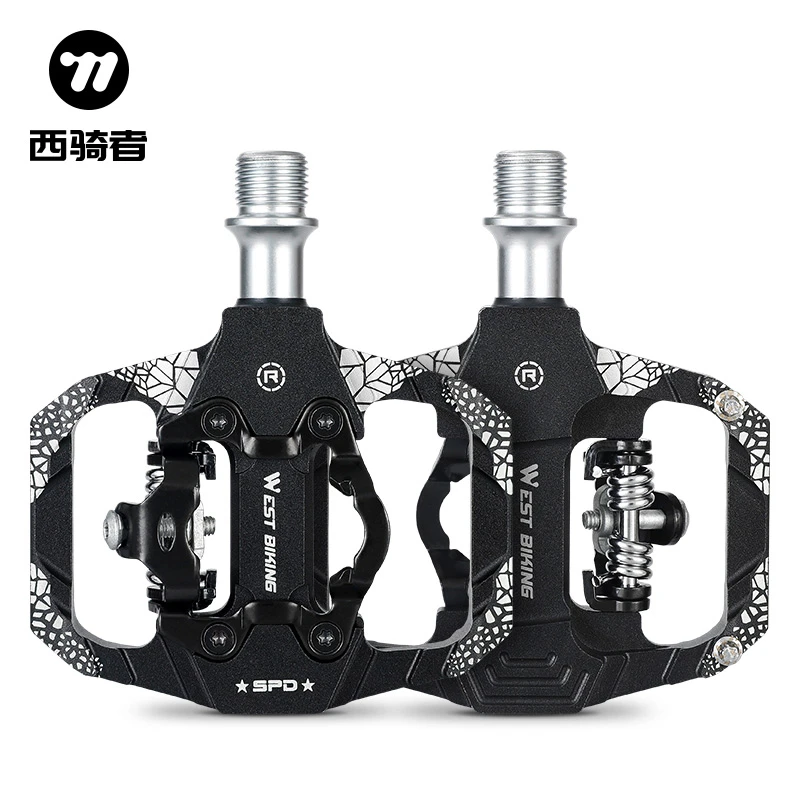 西骑者山地车脚踏铝合金自行车锁踏培林防滑踏板脚蹬单车骑行配件