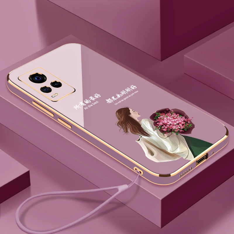适用于VIVOS7/S7T手机壳生活是自己的全包硅胶防摔女款电镀软壳
