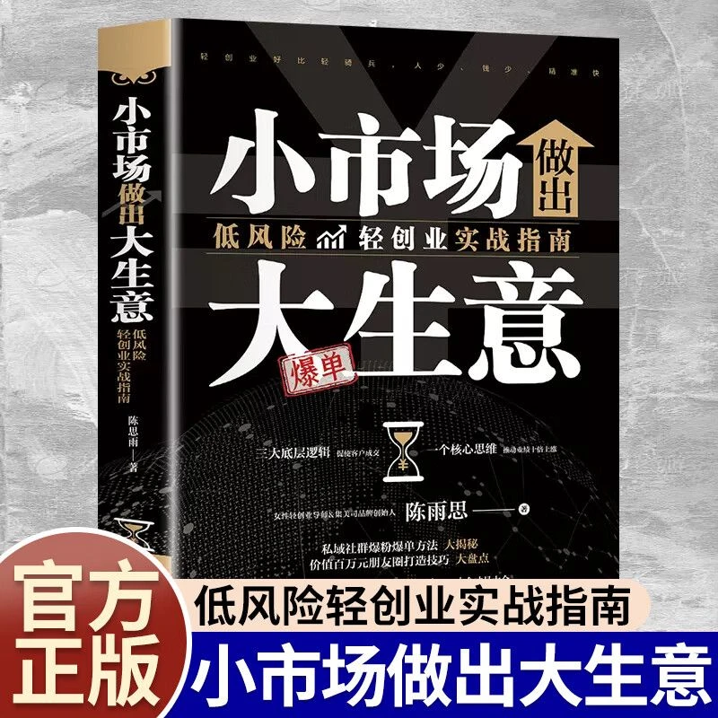 小市场做出大生意：低风险轻创业实战指南 创业赚钱经营企业管理书