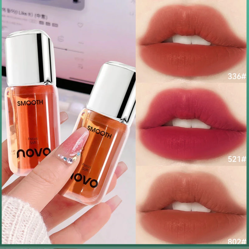 韩系嫩妹火龙果色丝绒唇釉唇泥雾面不易沾杯学生党素颜显白纯欲风