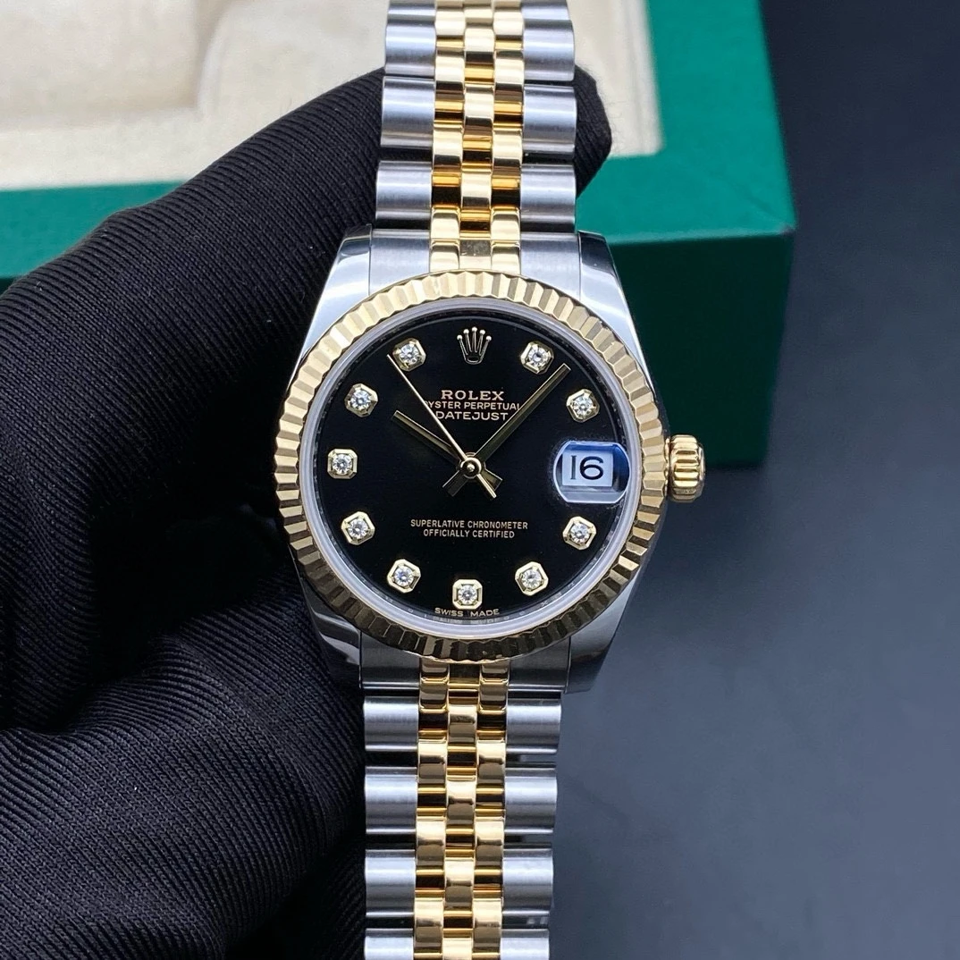 99新 Rolex/劳力士 日志178273/黑盘/机械女表/17年全套/表径31mm