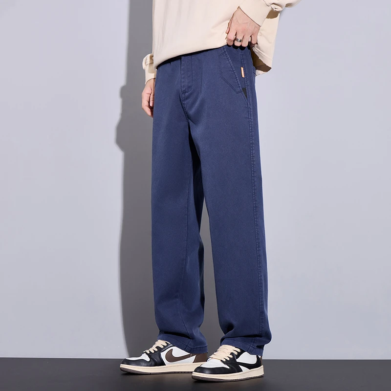 潮流抗皱不沾灰直筒休闲裤男士百搭宽松阔腿裤显高显瘦秋季新款