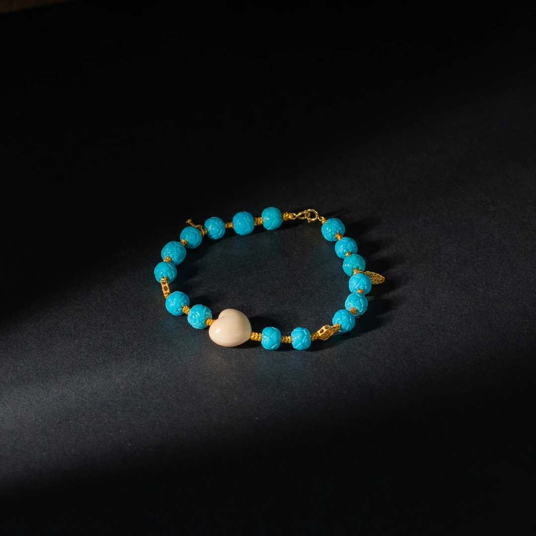 【世间臻宝】18K猛犸爱心DIY手串 /Q0849/多样性发一件/8