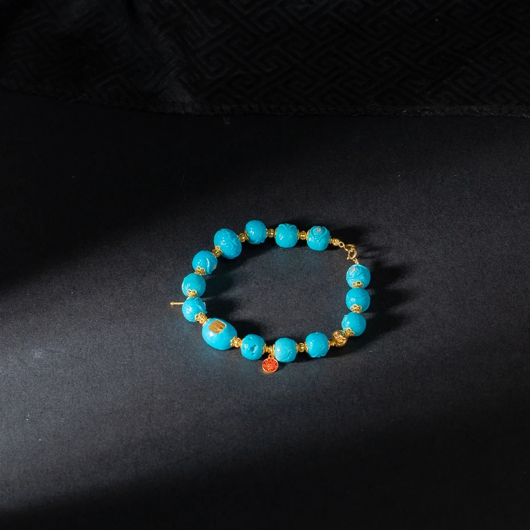 【世间臻宝】18K绿松天使之眼DIY手串/Q0818/多样性发一件