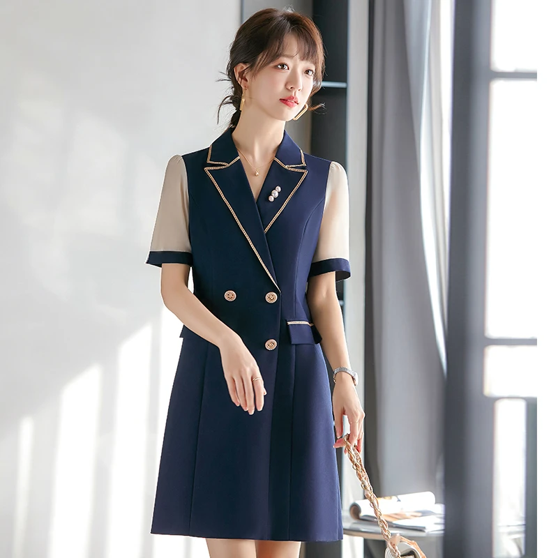 轻奢连衣裙高级感新款中长裙气质女款职业装洋气女神修身收腰