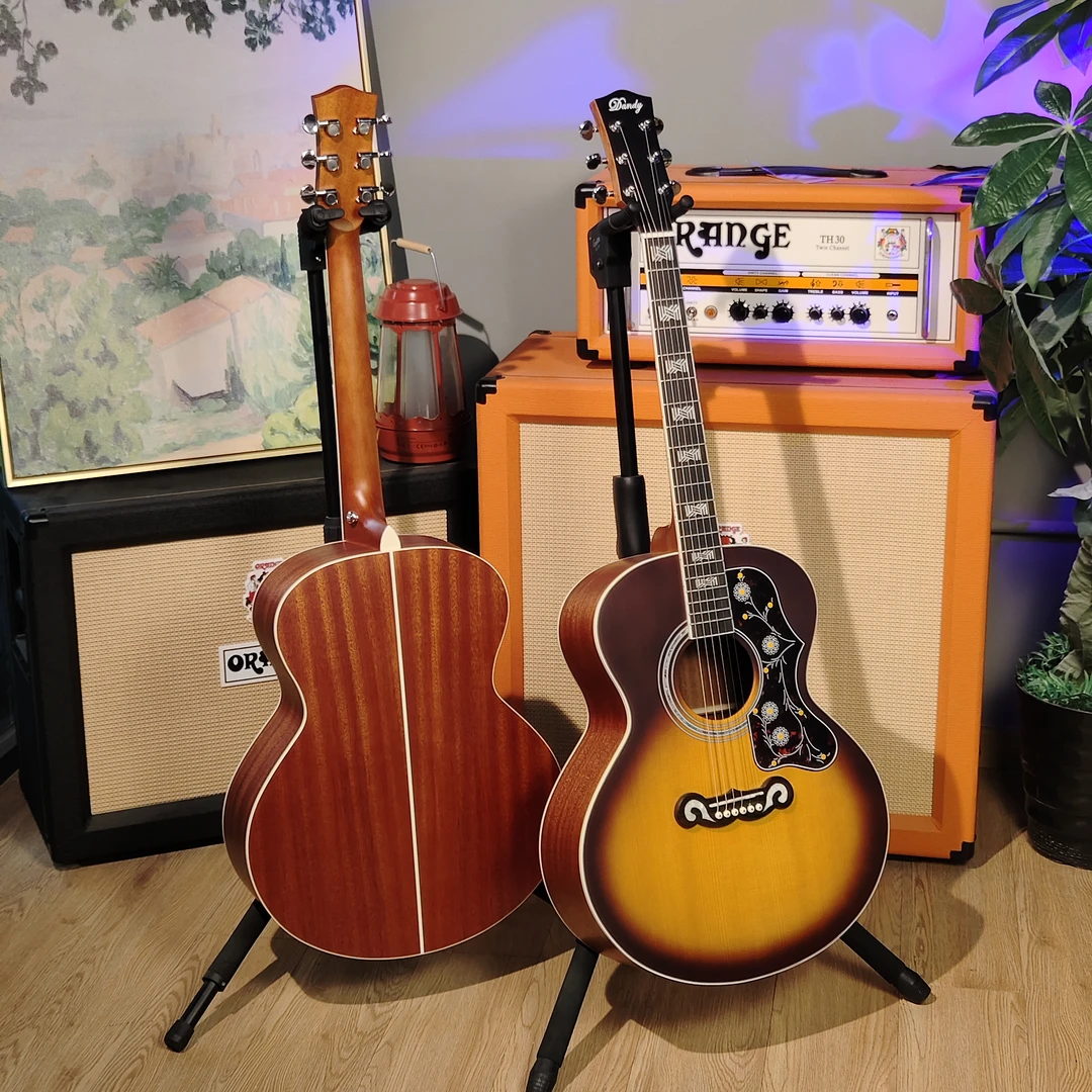 DANDY丹迪DJ100入门单板面单民谣吉他新手入门初学者41寸演奏