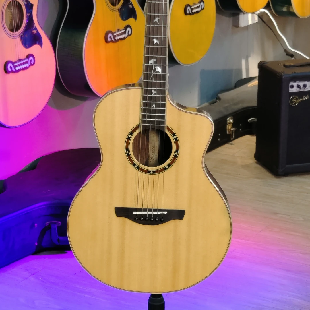 DANIE丹尼36寸云杉相思木单板民谣吉他JF桶民谣初学入门初学者