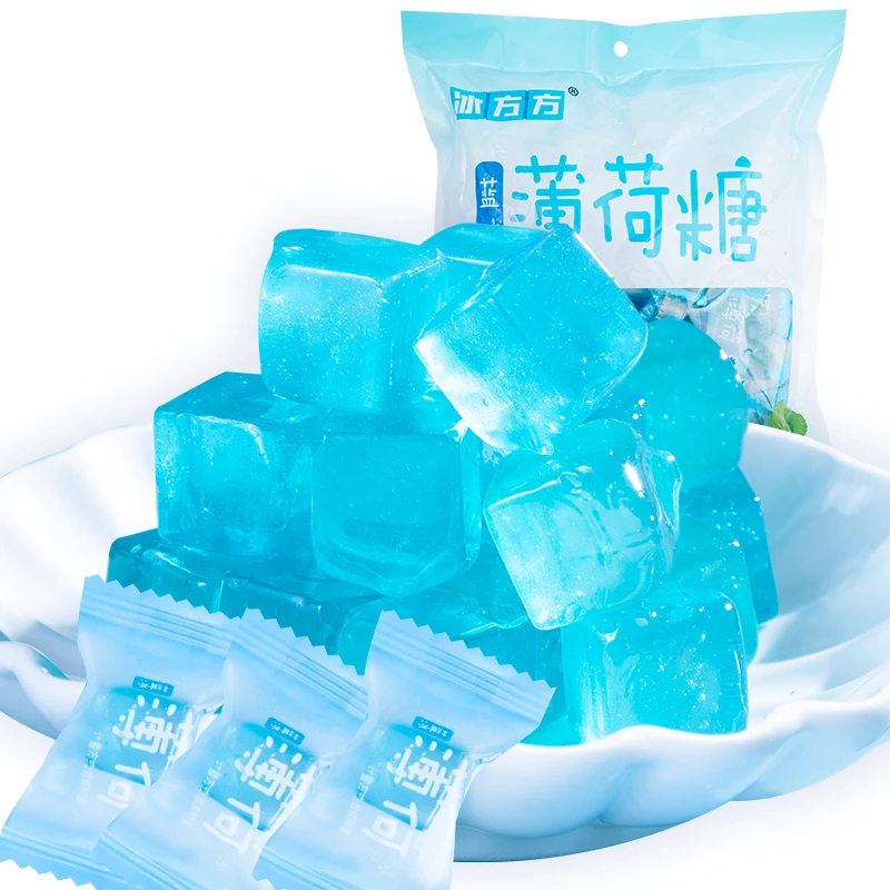 冰方方强劲薄荷糖清凉水果硬糖清新口气喜糖酒店火锅招待糖果整箱