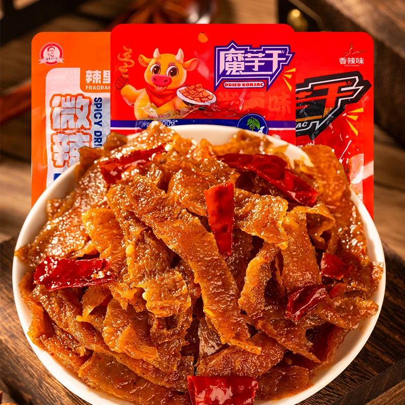 墉城十八子魔芋干香辣味即食干魔芋素毛肚解馋湖南特产零食品长沙