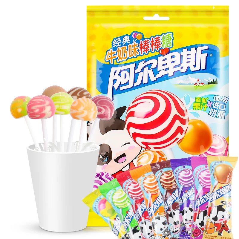 阿尔卑斯棒棒糖牛奶硬糖网红小零食喜糖果年货批发休闲食品大礼包