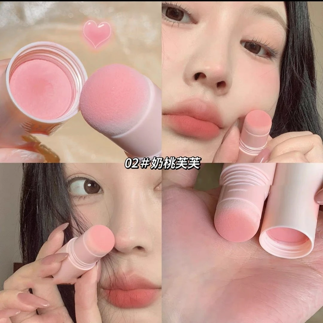 人间水蜜桃嫩妹腮红棒纯欲显白素颜淡妆自然提亮哑光膨胀色腮红