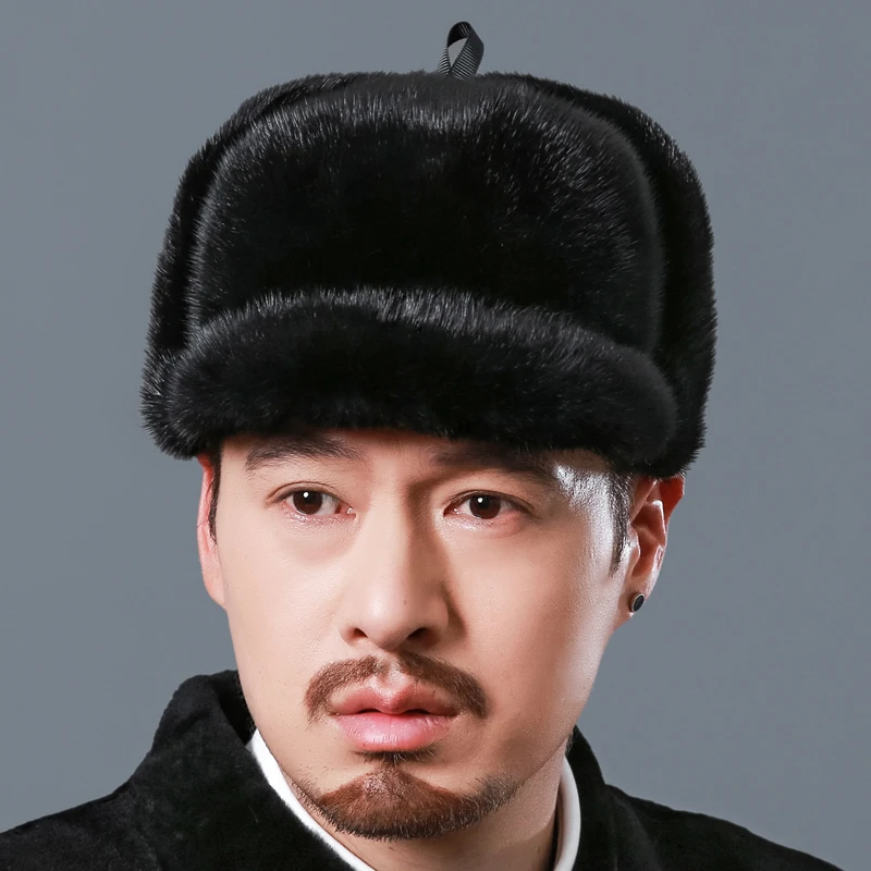 水貂毛 新四军帽    可加护耳    雷锋护耳红军帽