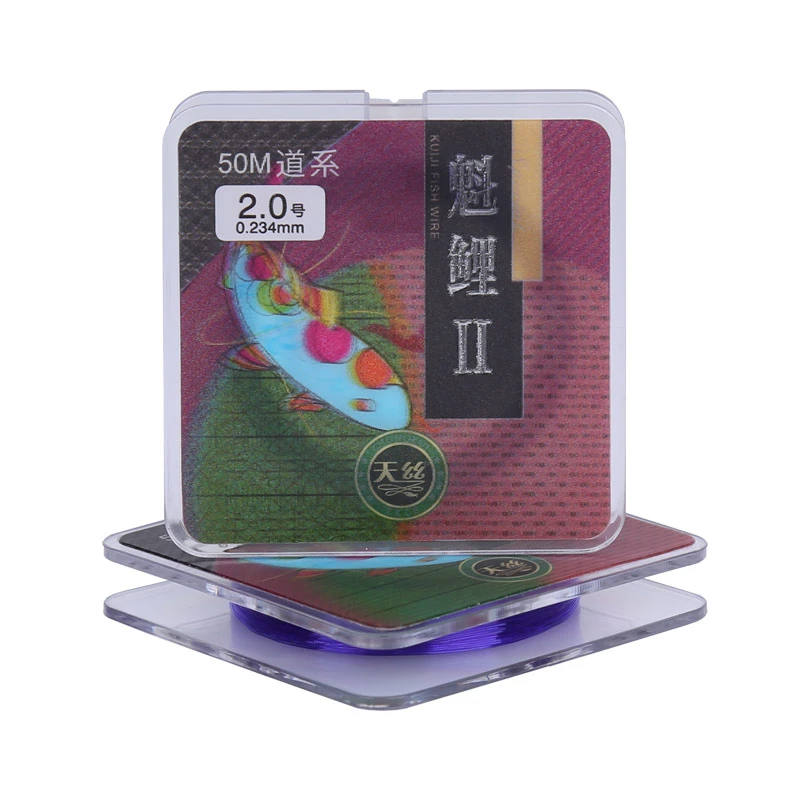 （会员）中逵天丝魁鲤二代鱼线耐磨防缠绕主线子线超强拉力50米钓线
