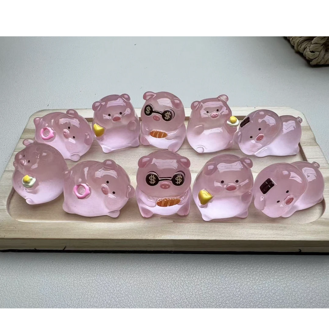 【盲袋萌粒】夜光可爱小懒猪树脂摆件