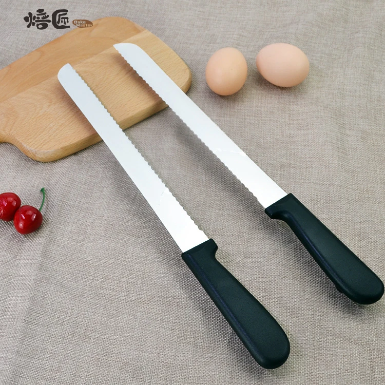 焙匠胶柄面包刀不锈钢锯齿刀面包吐司蛋糕刀10-14寸烘焙工具