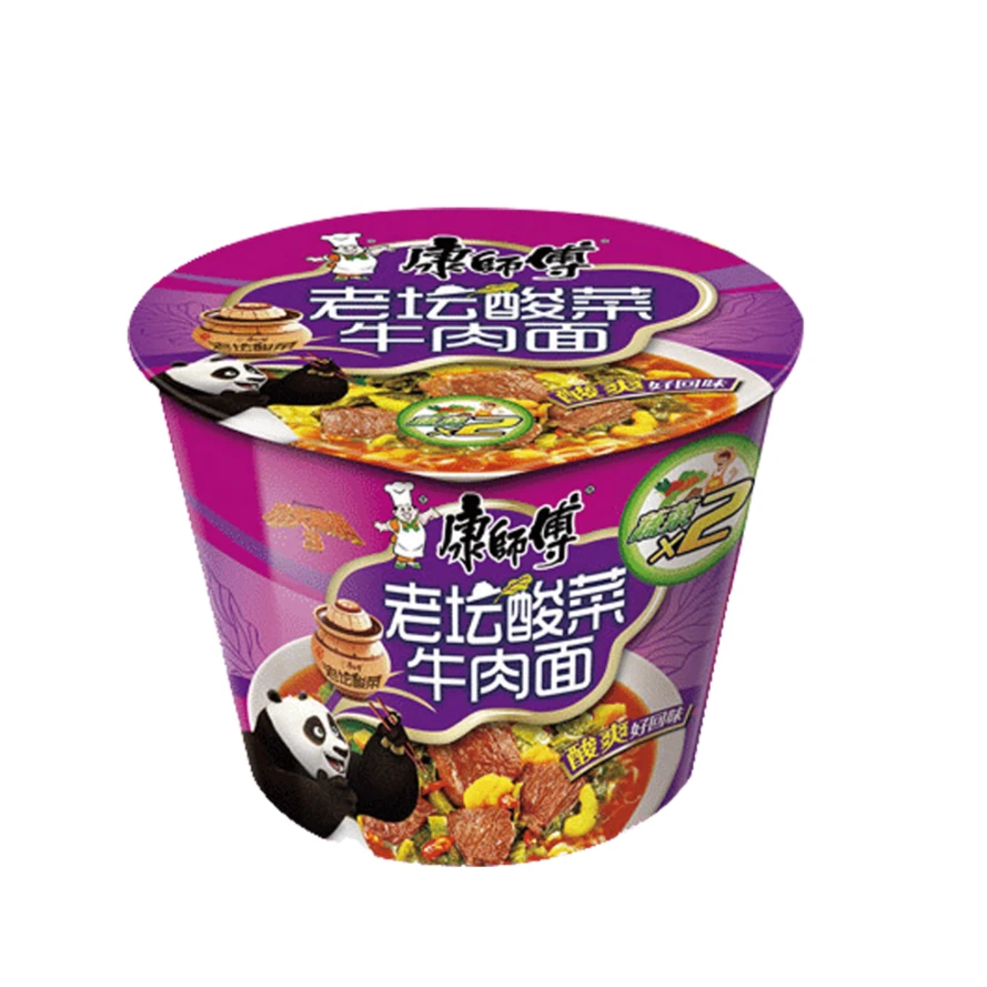 康师傅经典酸菜牛肉桶面119g