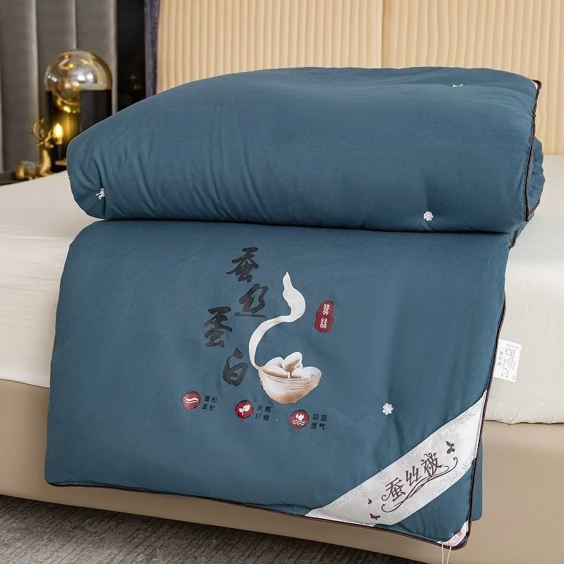 全棉蚕丝（6斤冬被1.8米）被子夏季夏被纯棉空调被夏凉被春秋被冬被芯一床