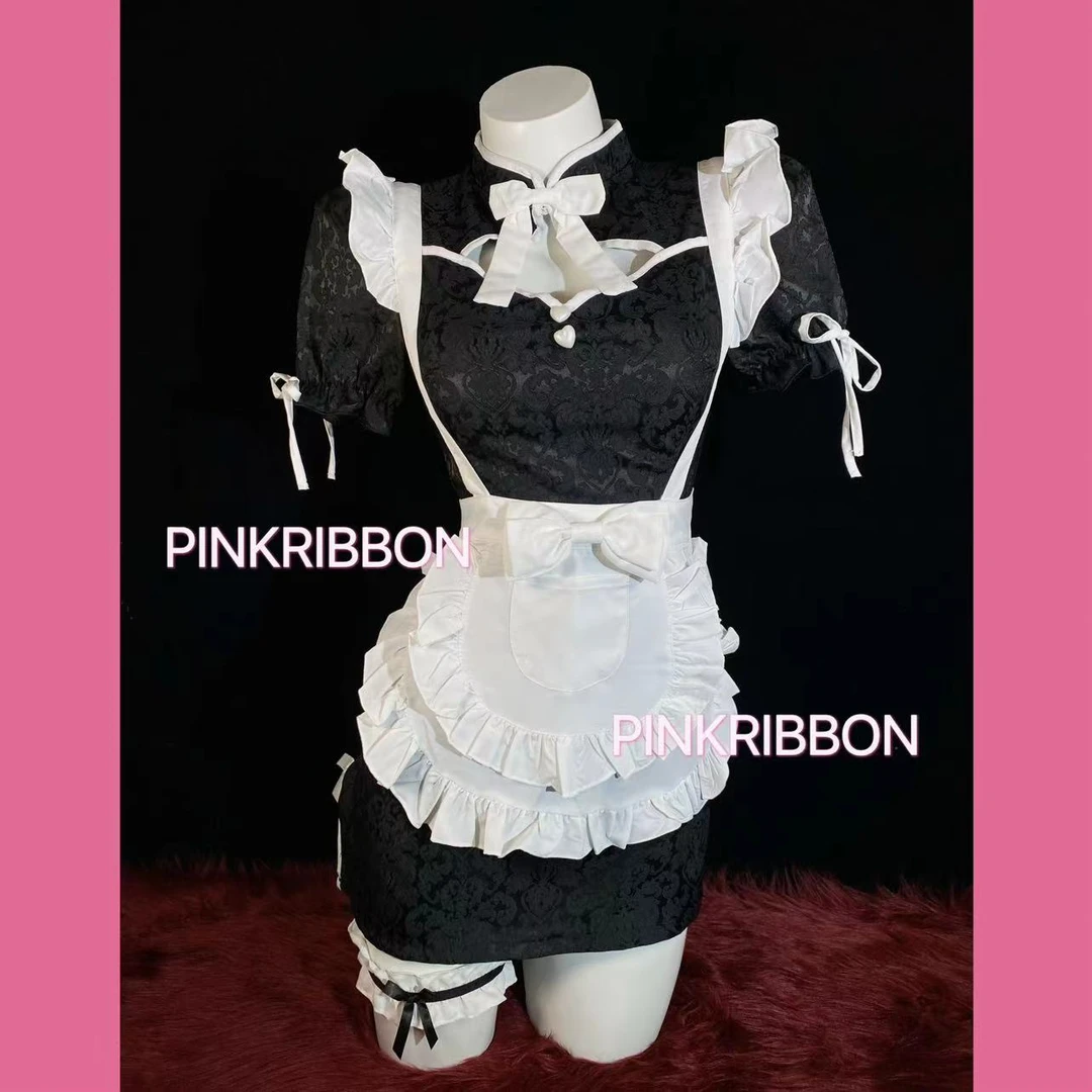 【PINKRIBBON】网红直播性感洛丽塔萝莉少女cos收腰软妹旗袍连衣裙