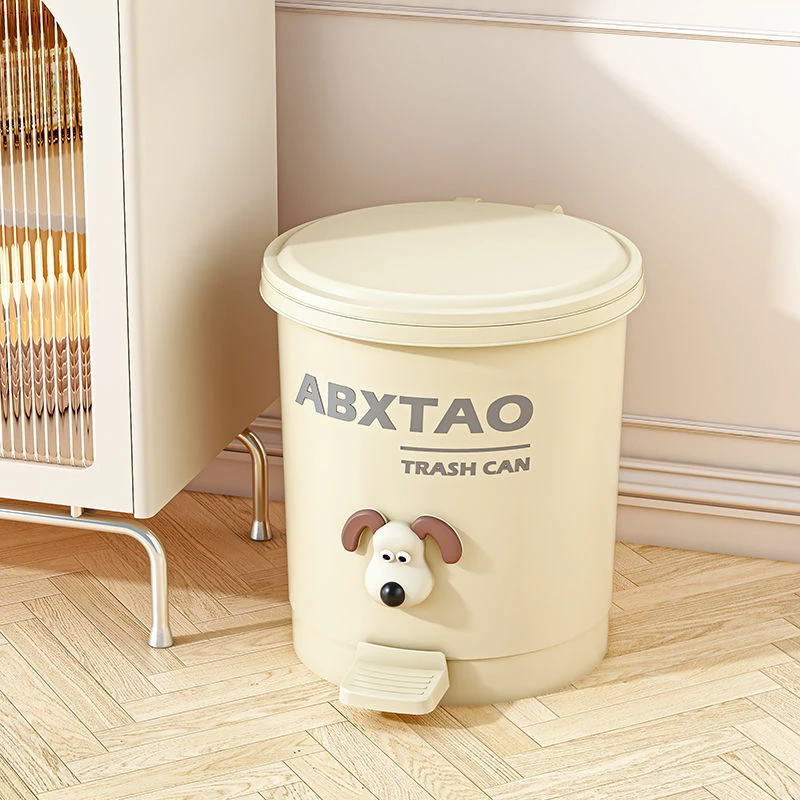 西藏包邮拉萨发货卡通垃圾桶客厅家用卧室卫生间带盖脚踩大容量