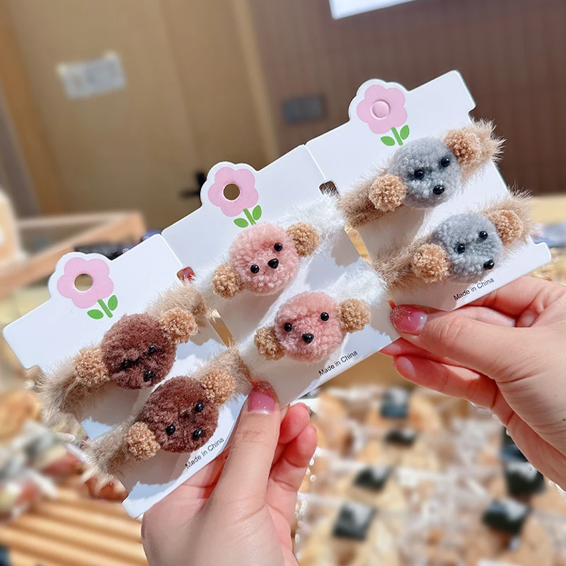 儿童毛绒卡通发圈秋冬宝宝扎发不伤发橡皮筋女童头绳公主可爱发饰