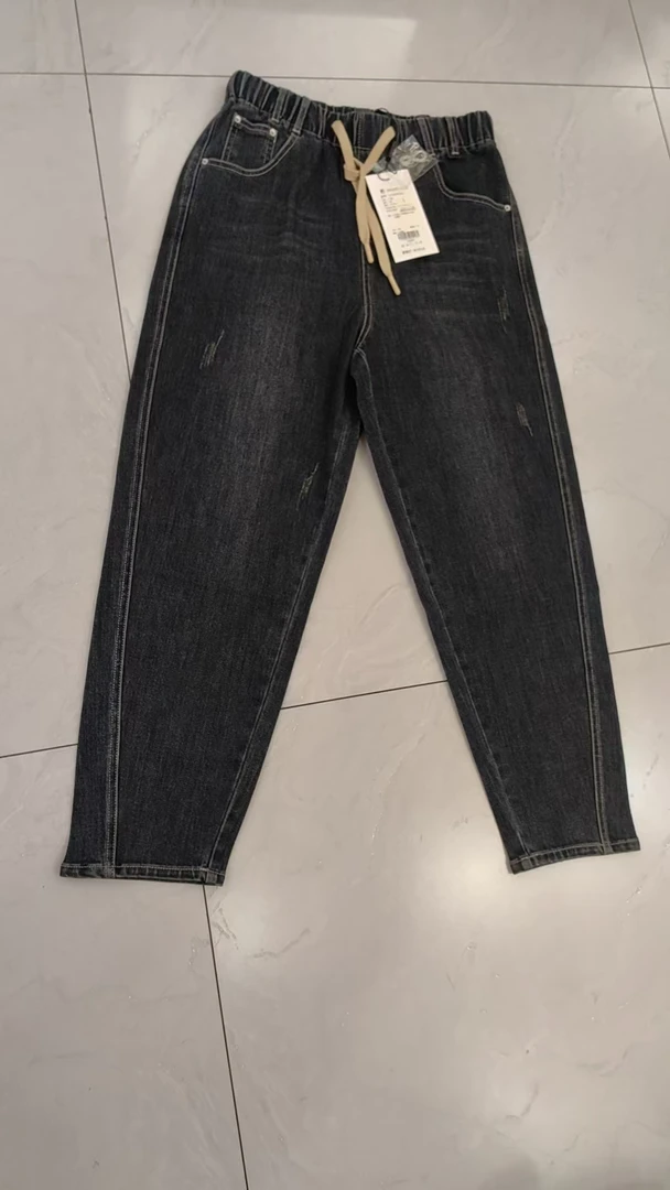 水淼2024秋款休闲大码宽松舒适牛仔裤