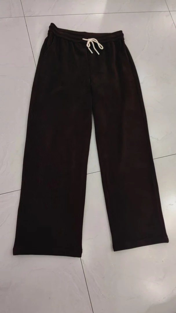 水淼2024秋款时尚休闲大码阔腿裤