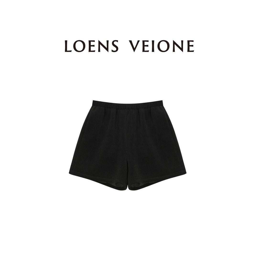 LOENSVEIONE/路斯威亚“艾莫”百搭搭配款加厚时装短裤