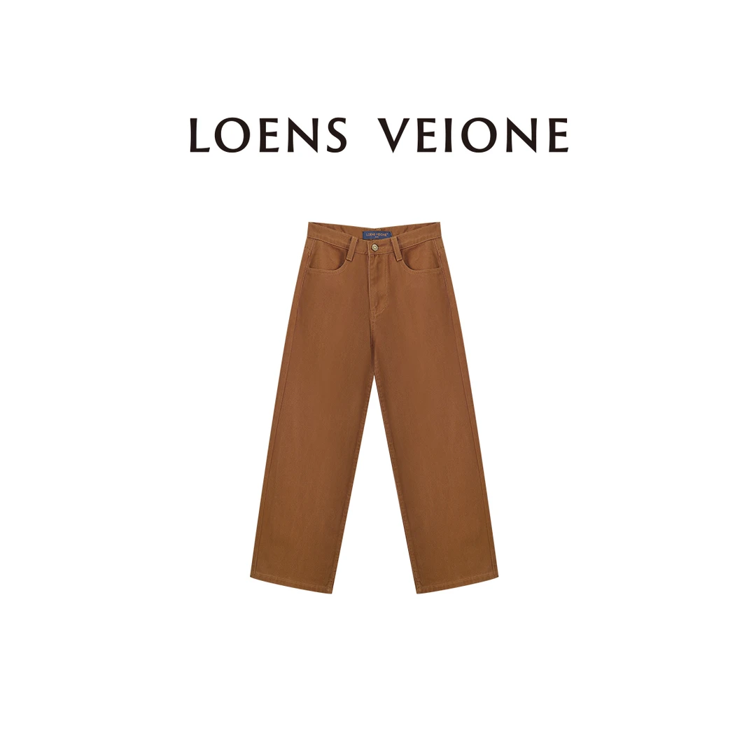 LOENS VEIONE/路斯威亚“奈彼勒”1oo棉时尚百搭阔腿裤23CVDG0528N