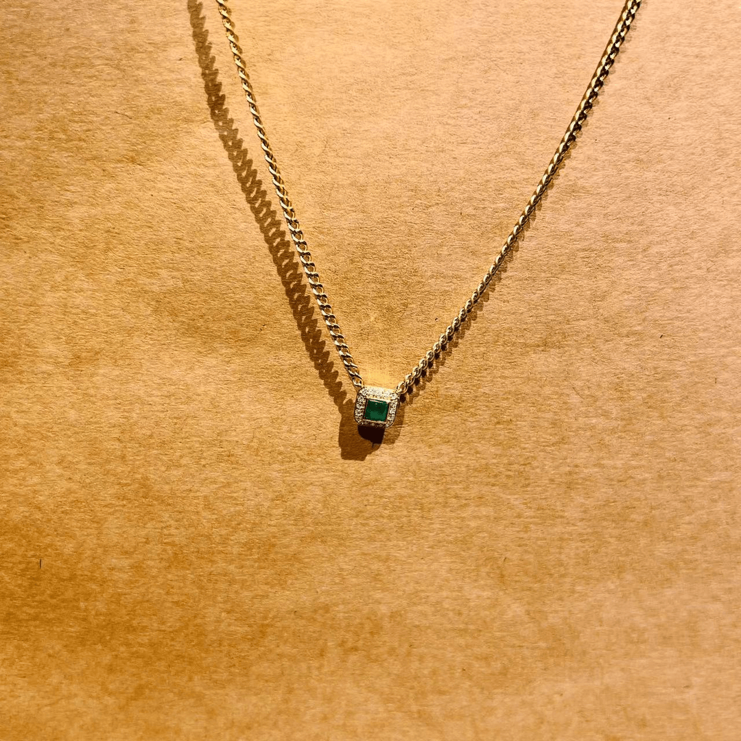 【匠影珠宝】18K金镶嵌轻奢经典古巴祖母绿项链 古巴祖母绿项链 CY