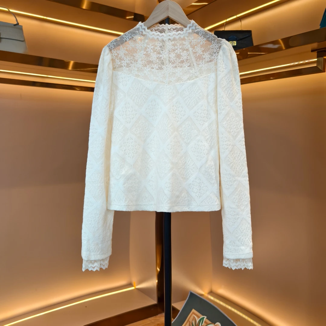 《子沫》新款提花高端精致针织长袖打底衫-85916