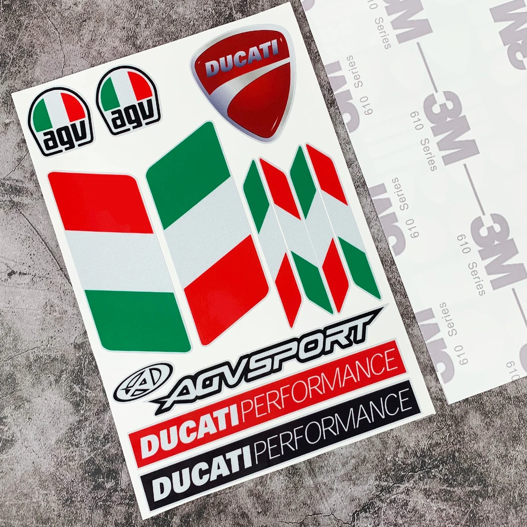 适用于杜卡迪摩托车机车改装贴纸3M头盔反光个性装饰车身防水贴花