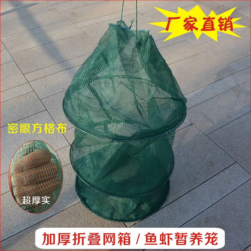 【存鱼网箱】暂养不伤鱼 吊笼折叠鱼护 养虾泥鳅黄鳝龙虾加厚网兜