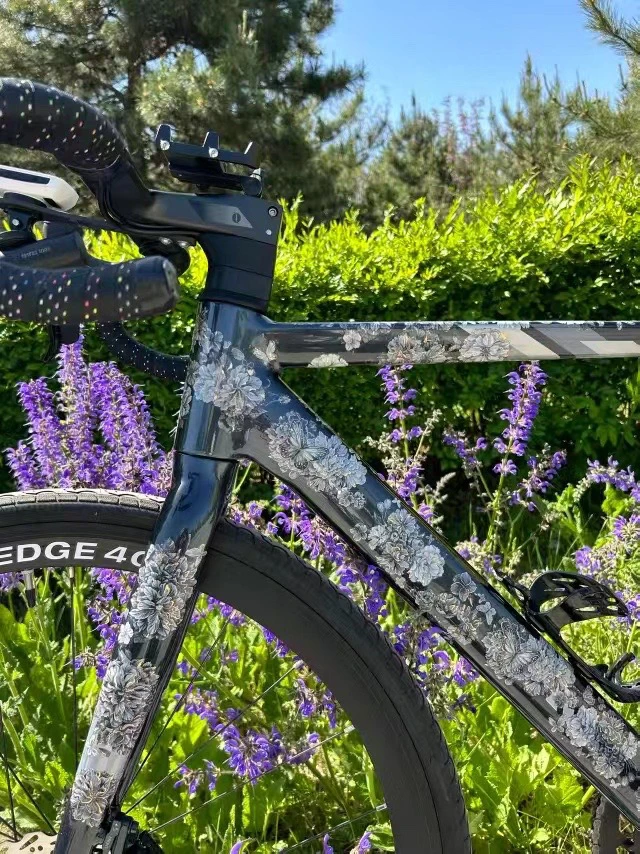 自行车百搭贴纸墨金樱新品无需裁剪解放双手