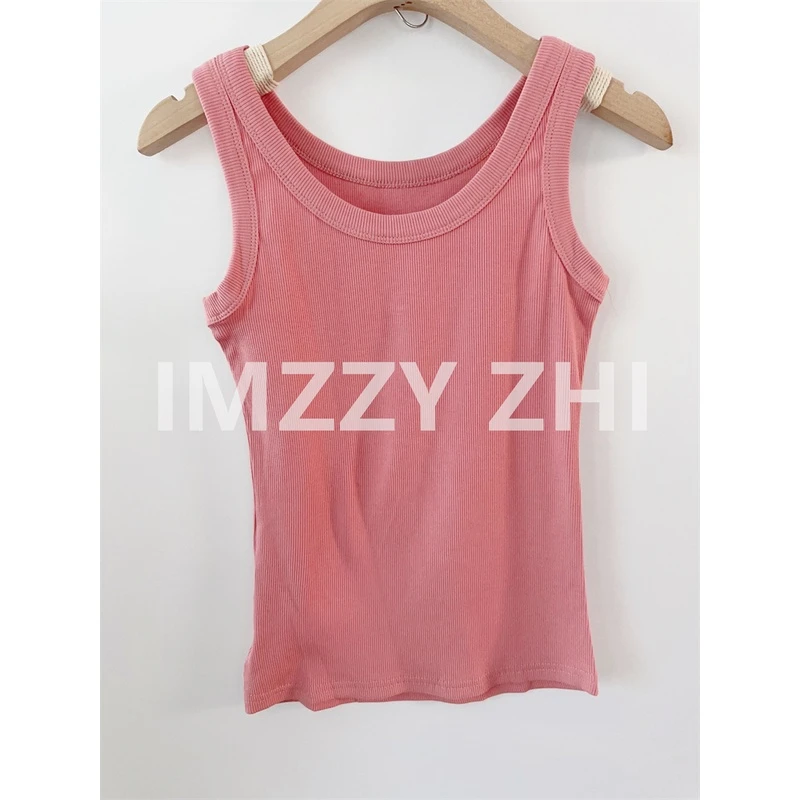 【张静芝】夏季人手一件百搭时髦紧身螺纹针织显瘦背心