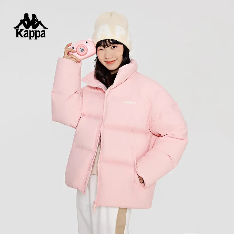 Kappa卡帕羽绒服男女冬短款简约立领户外保暖防寒服K0DY2YY81
