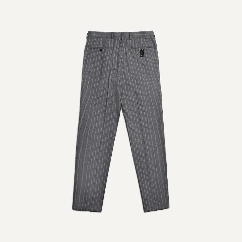 DiteDITE西装裤男士舒适直筒时尚春夏修身条纹轻奢经典灰色商务