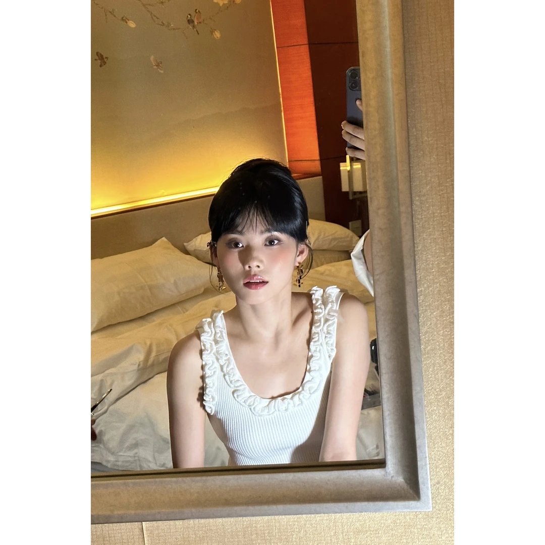 井迪儿【伏笔】～夏季舒适百搭外穿法式浪漫立体花吊带针织背心2