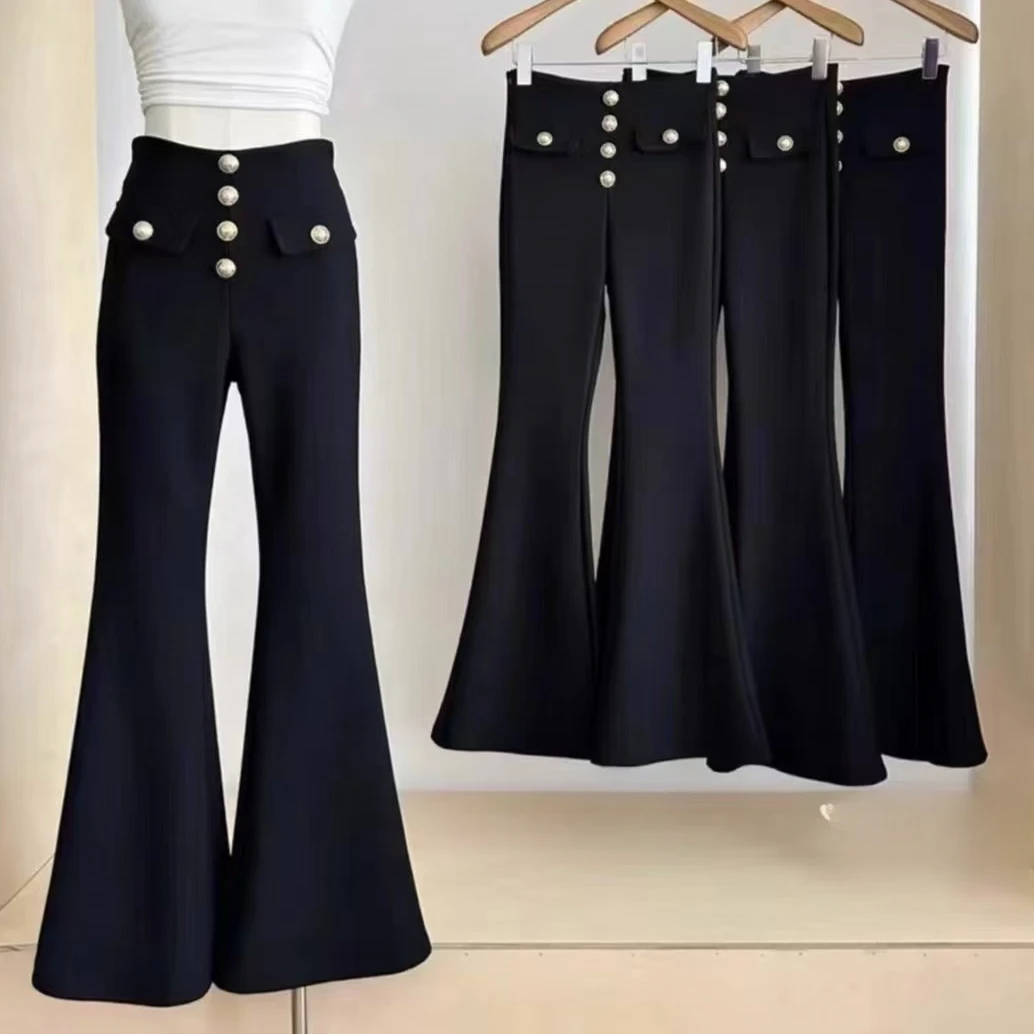 XIE3  时尚显瘦微喇加绒休闲裤88265