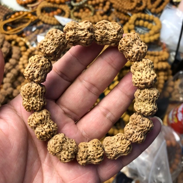 尼泊尔大金刚花生葫芦稀有品相15mm左右金刚菩提手串大金刚