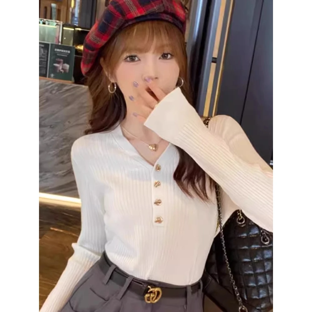 打底衫女小香风内搭2024新款秋冬针织衫高智感软糯毛衣秋季上衣