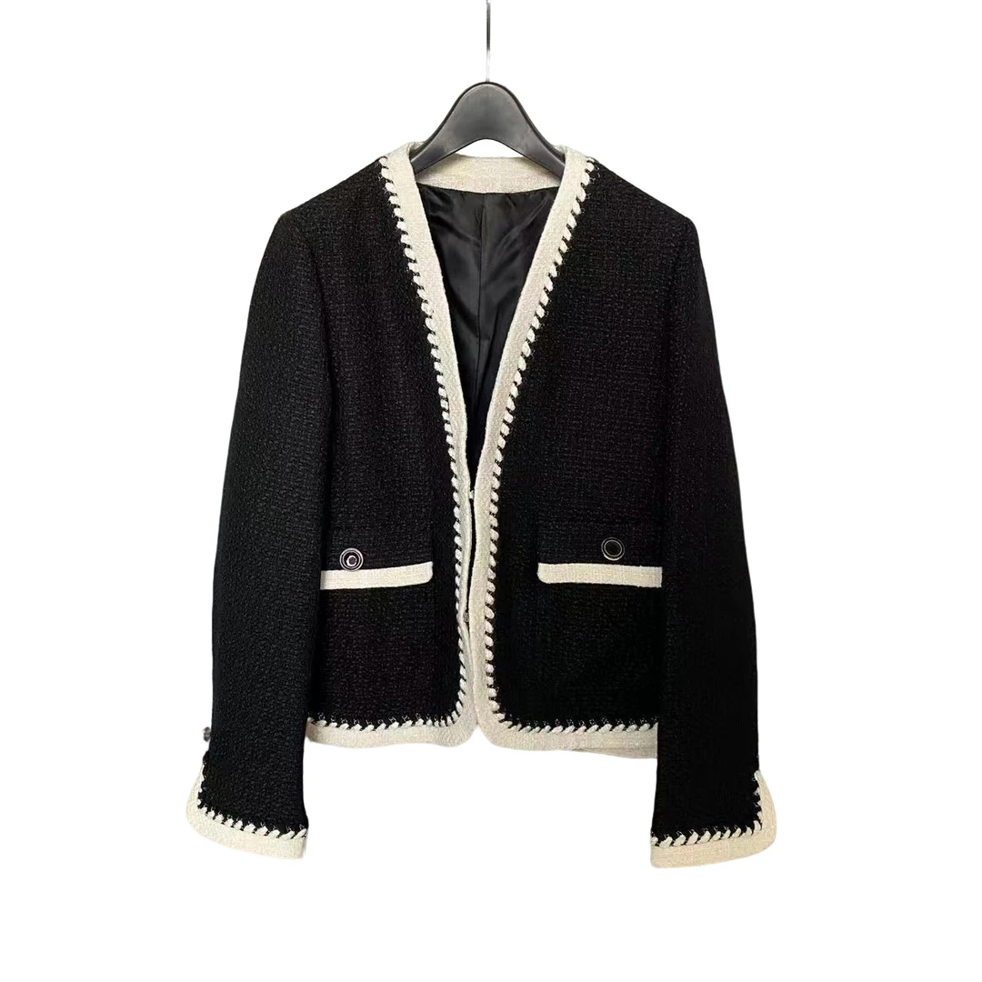 [多恩]  韩版百搭女士春秋集合女装气质显瘦长袖针织轻奢时尚