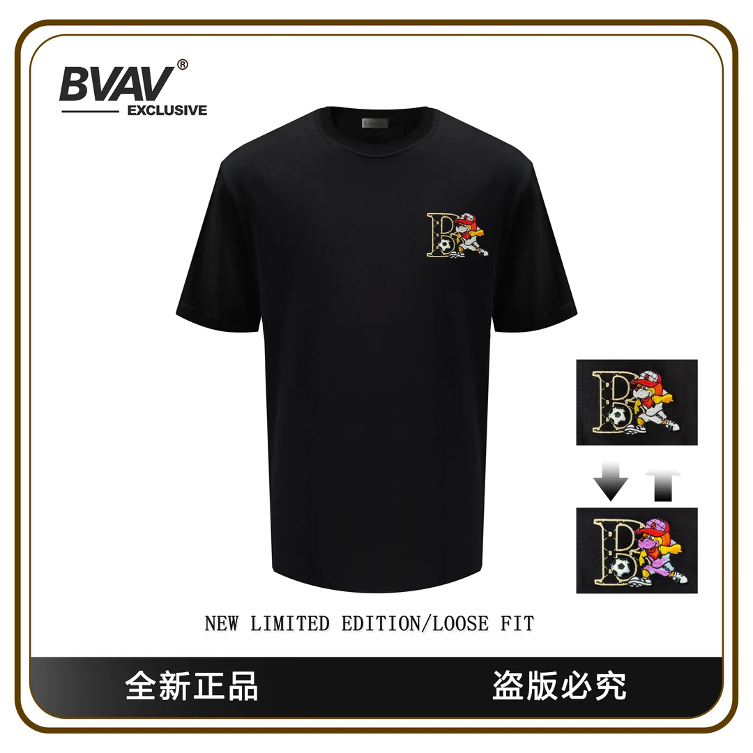 BVAV 2024年新款变色足球狮王潮流男士夏季T恤BV5540